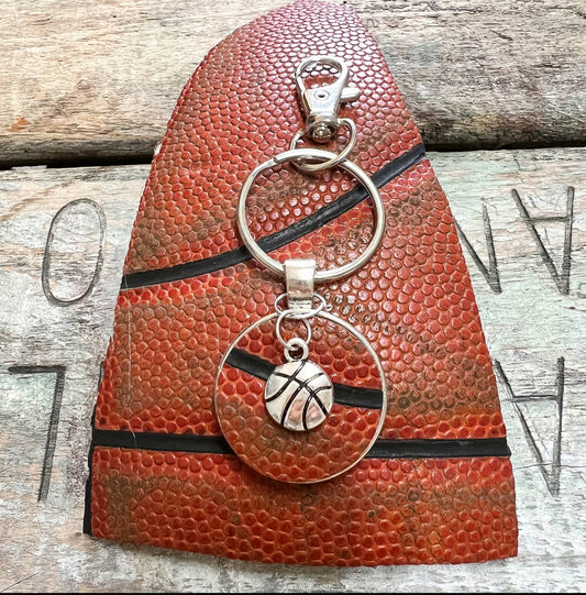 Basketball Keychain Cut from a Real Basketball