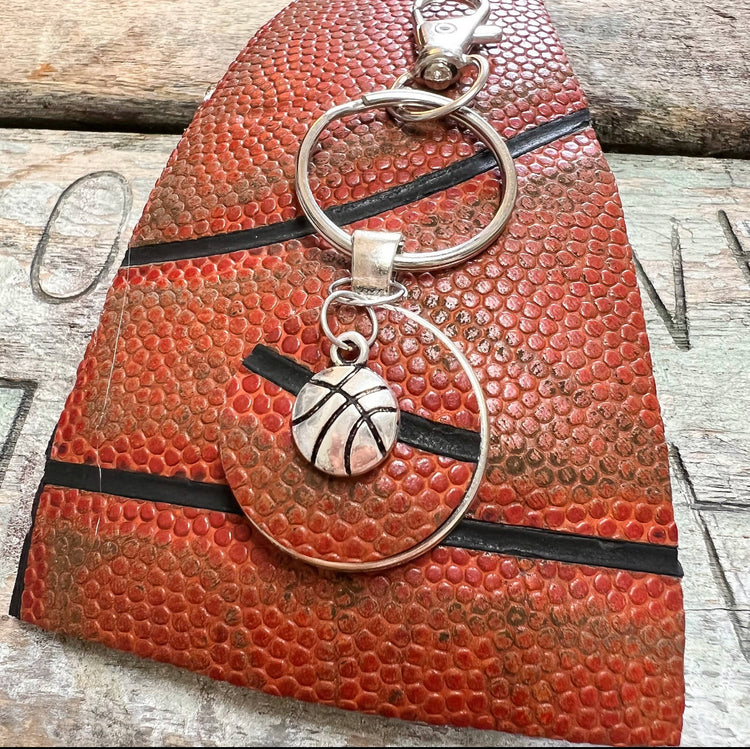 Basketball Keychain Cut from a Real Basketball