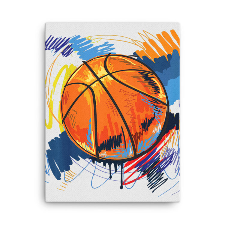 Abstract Basketball Canvas