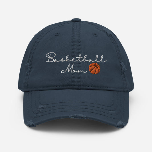 Basketball Mom Distressed Hat