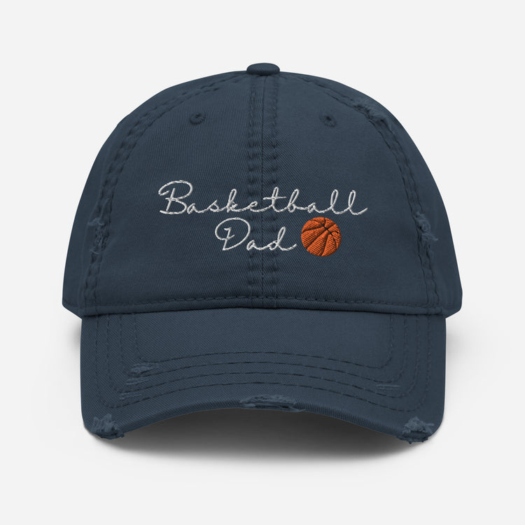 BBall Dad Distressed Hat