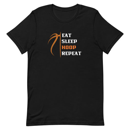 Eat Sleep Hoop Repeat Unisex t-shirt
